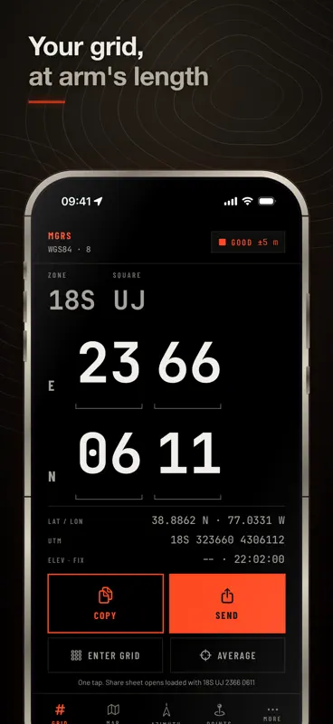 Land Nav: MGRS & UTM Compass screenshot 1 of 6