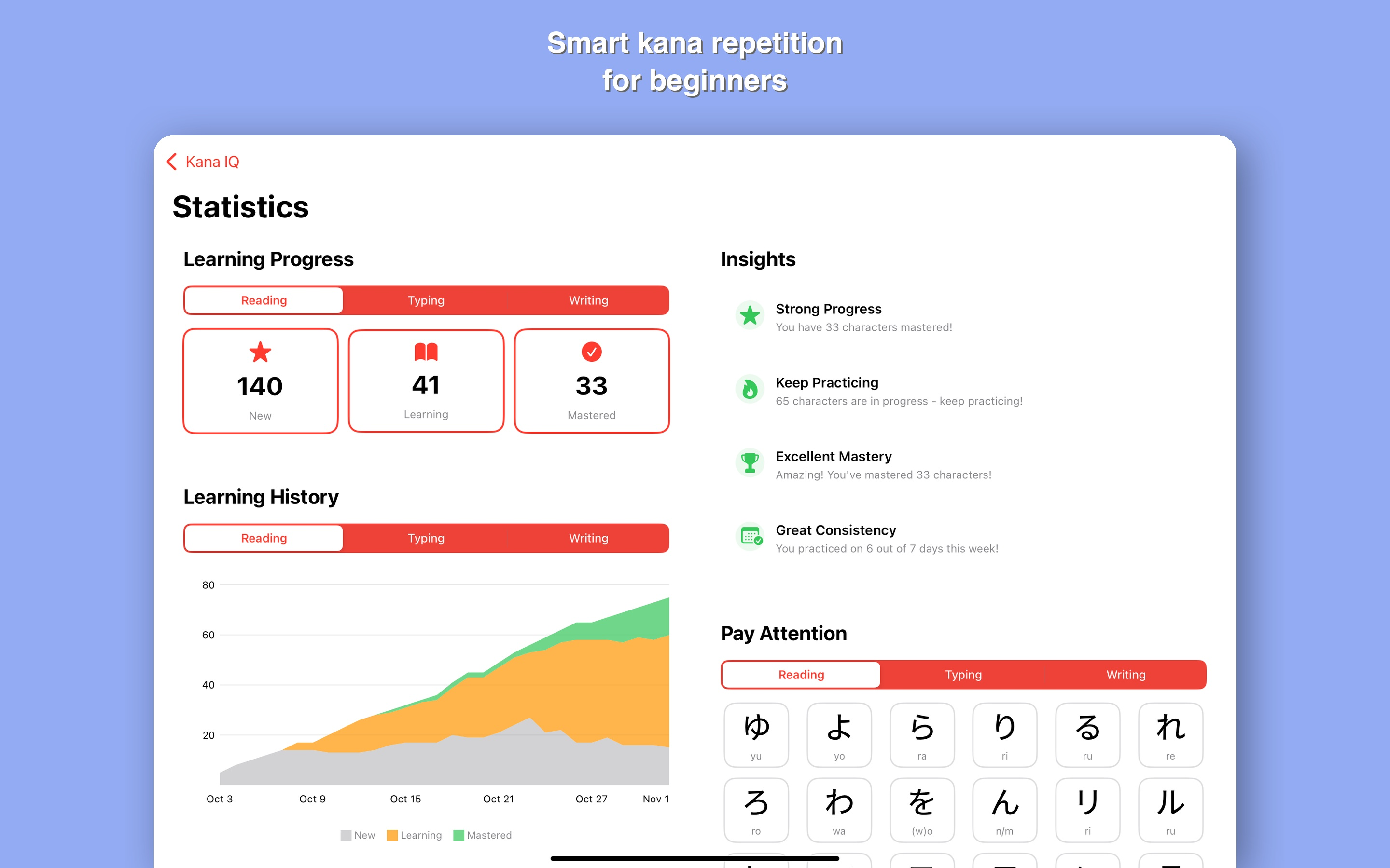 Kana IQ: Hiragana & Katakana screenshot 15