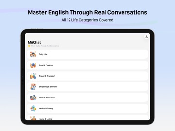 MiiChat Learn English Speaking iPad screenshot