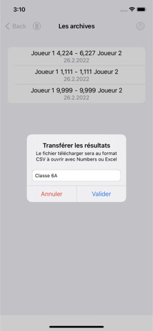 EPS Score Parlant screenshot