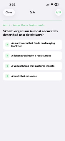 AP Environmental Science Quiz iPhone screenshot