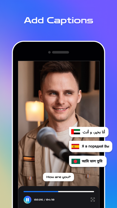 AI Video Caption Generator Screenshot
