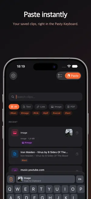 Pasty - Clipboard Manager screenshot 1
