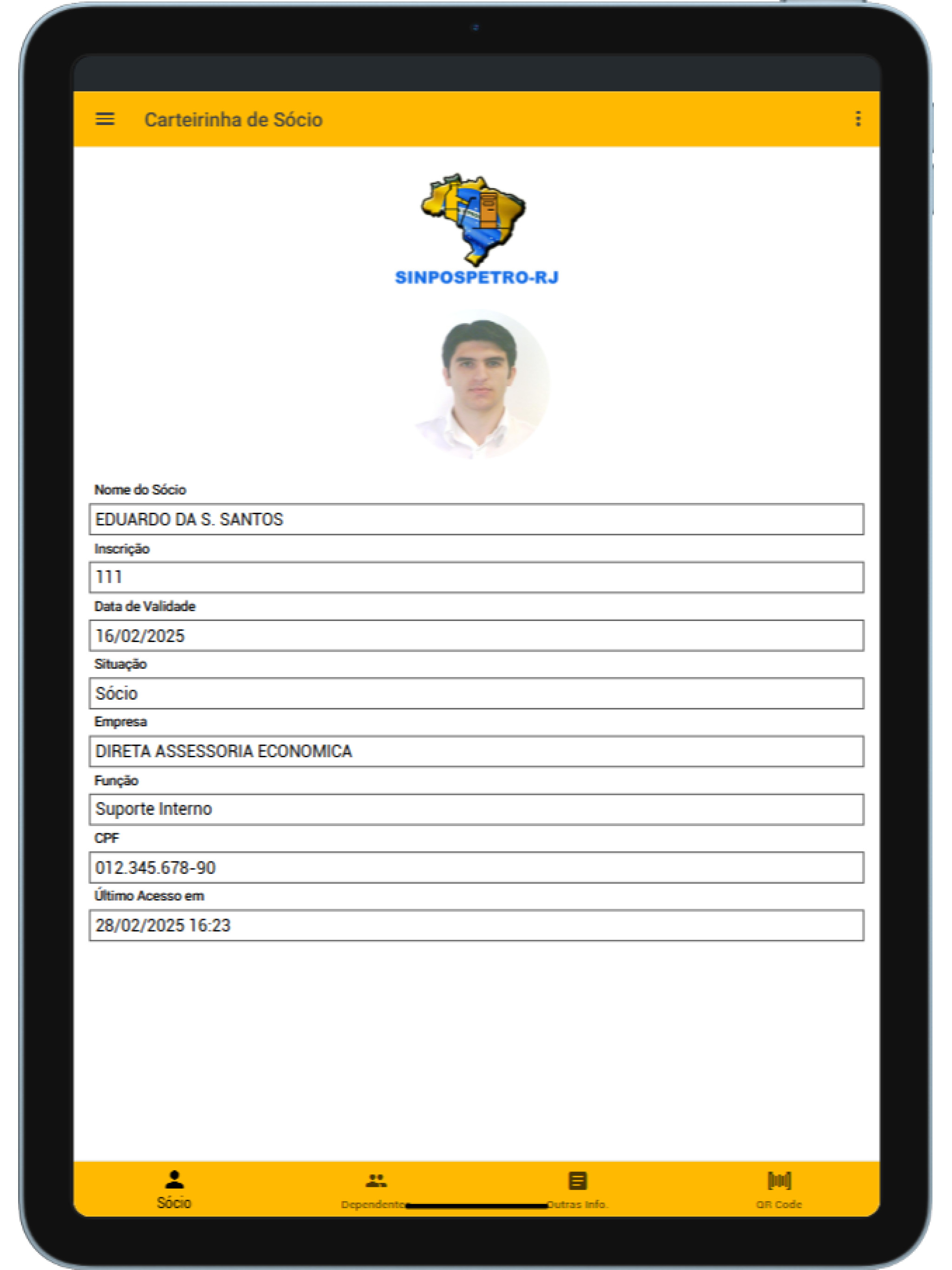 Carteirinha SINPOSPETRO-RJ screenshot 6