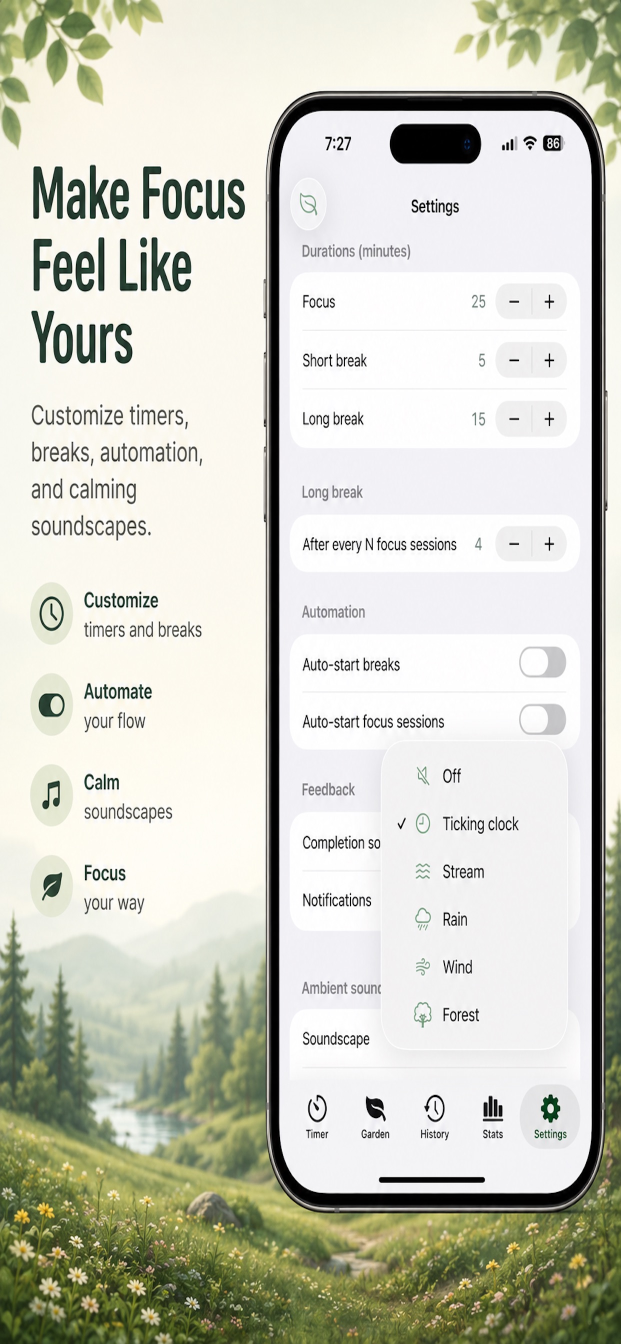 Screenshot 5 of Calm Focus: Pomodoro Timer