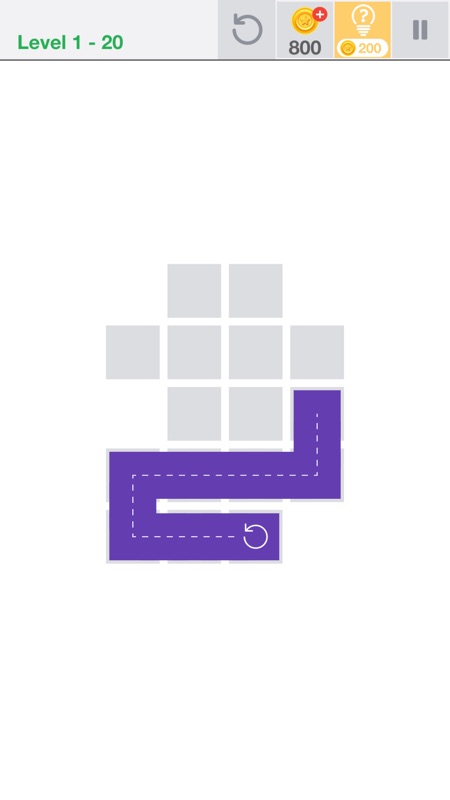 Fill one-line puzzle game screenshot 2