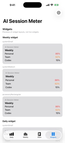 AI Session Meter iPhone screenshot