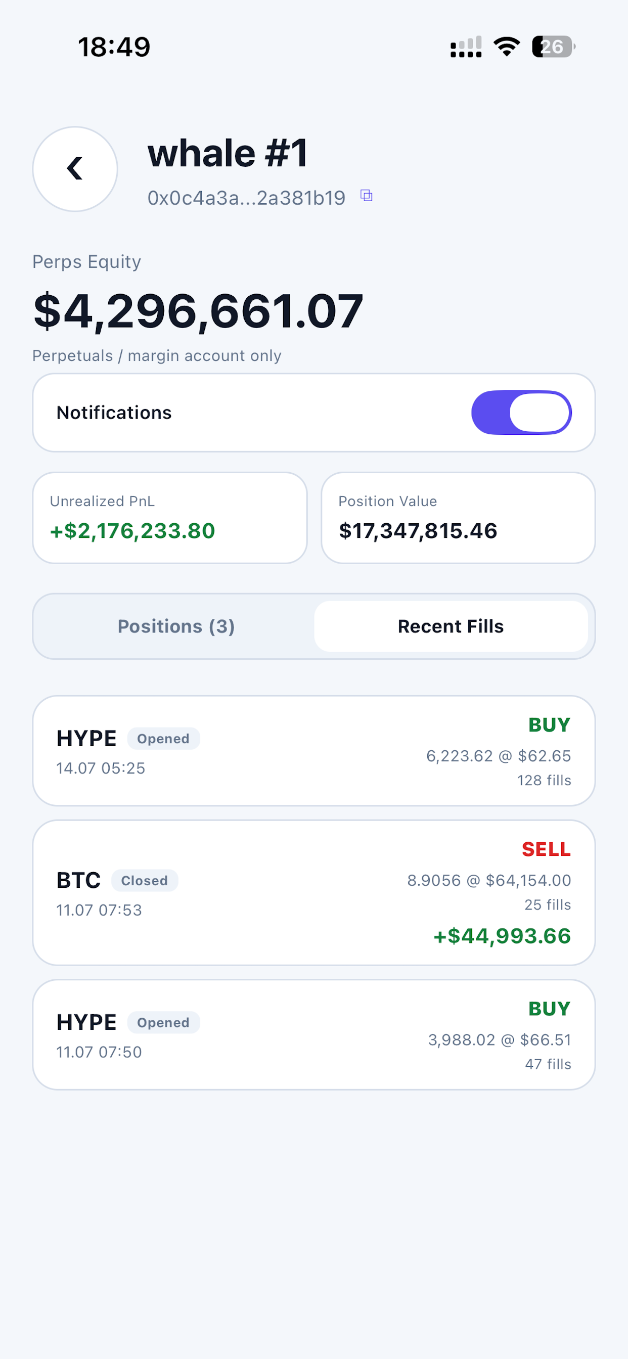 Perp Position Tracker screenshot 4