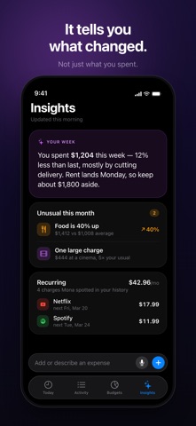 Mona: Budget & Expense Tracker iPhone screenshot