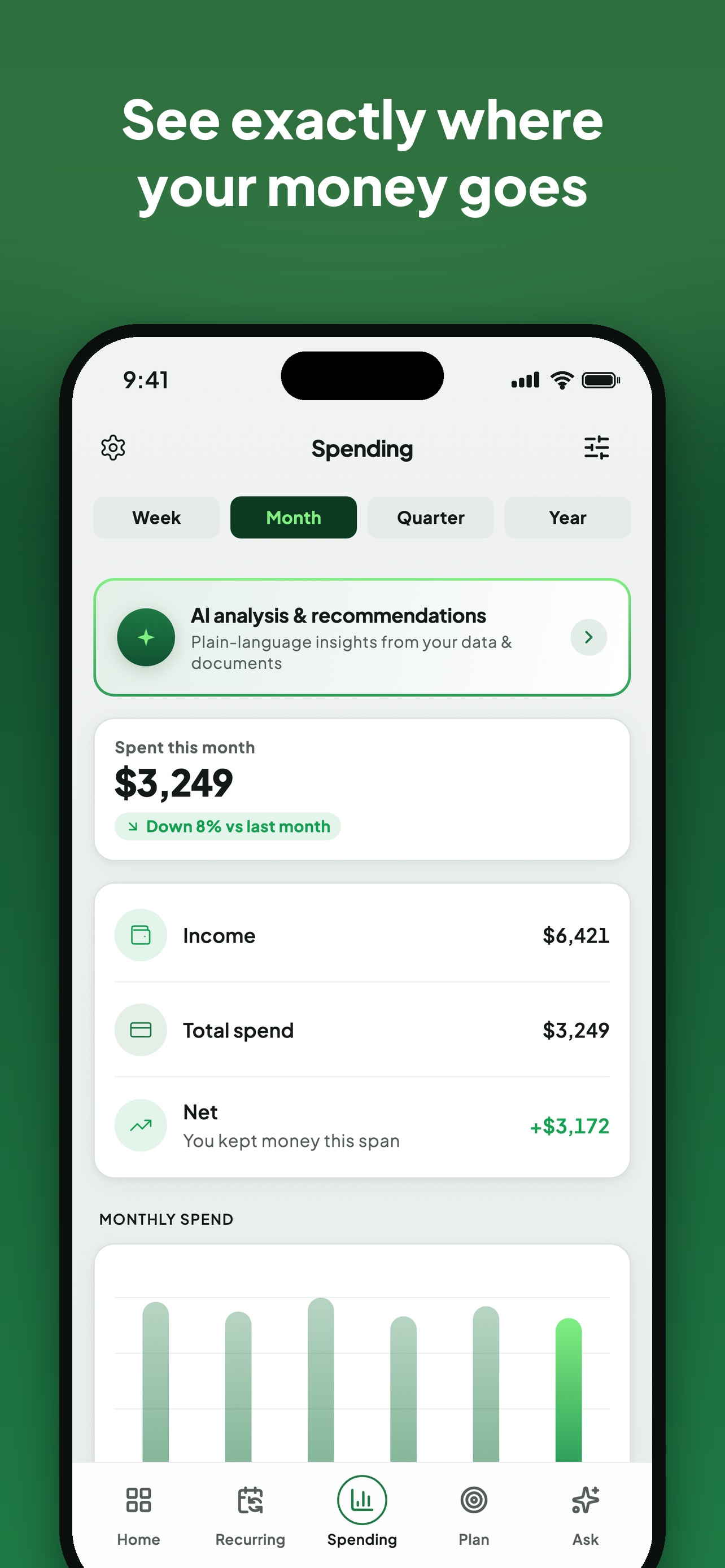 Screenshot 2 of Mochi: AI Finance Manager
