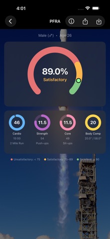 AF Fitness Assessment screenshot