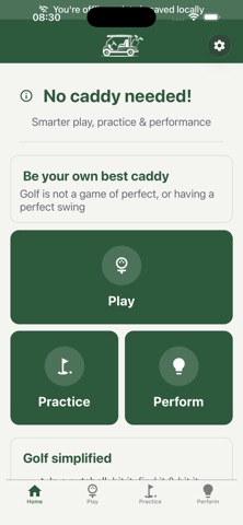 No caddy needed iPhone screenshot