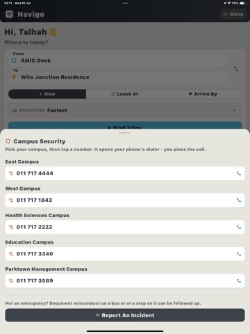 Navigo Transport iPad screenshot 7