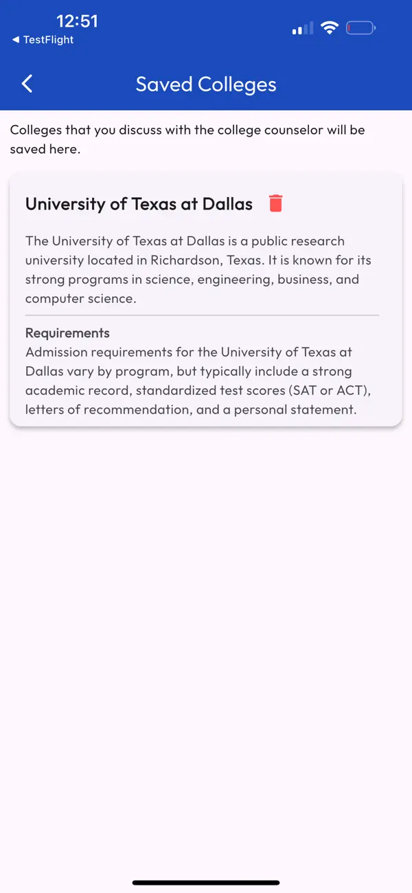 Screenshot #1 pour College-Prep