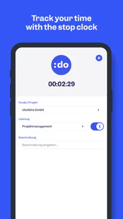 Clockodo ‒ Time Tracking screenshot 1