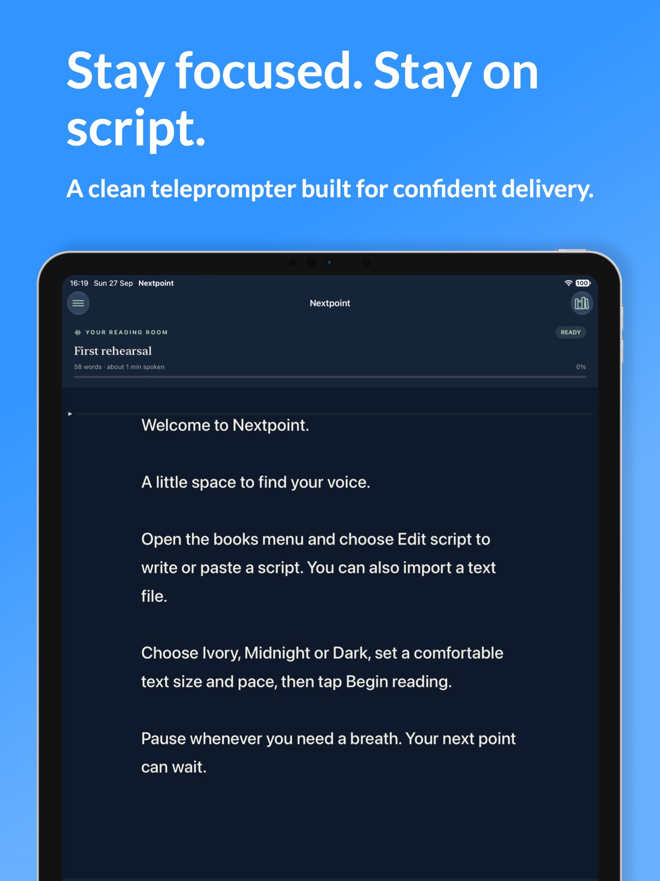 Screenshot 5 of Nextpoint: Teleprompter