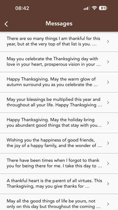 Screenshot #3 pour ThanksGiving Quotes & Messages