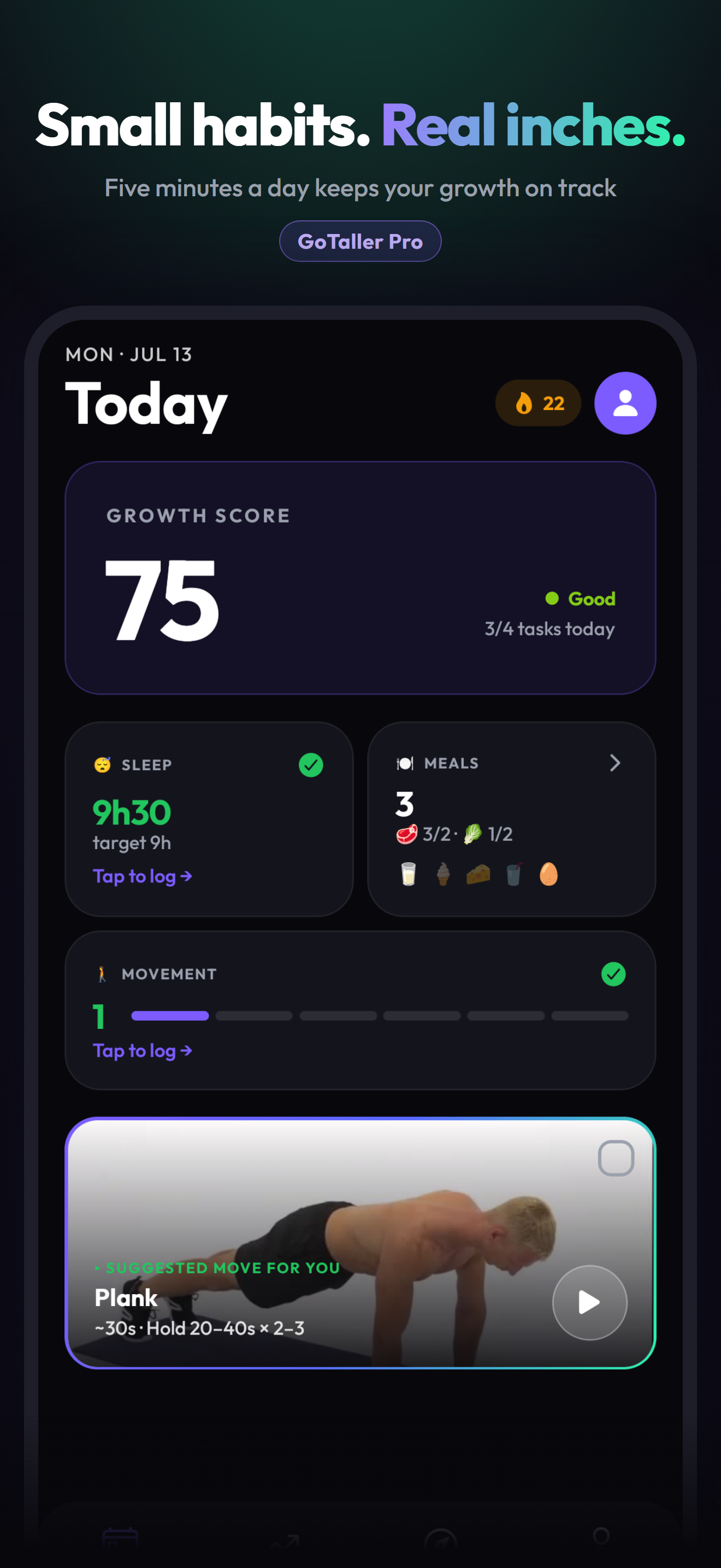 GoTaller — Grow Taller Plan screenshot 2