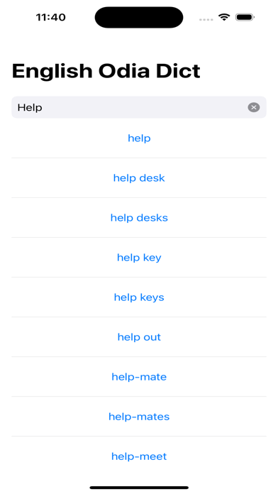 Screenshot #1 pour Hyper English Odia Dict