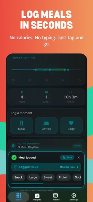 Ridma: Meal Timing Journal screenshot 3