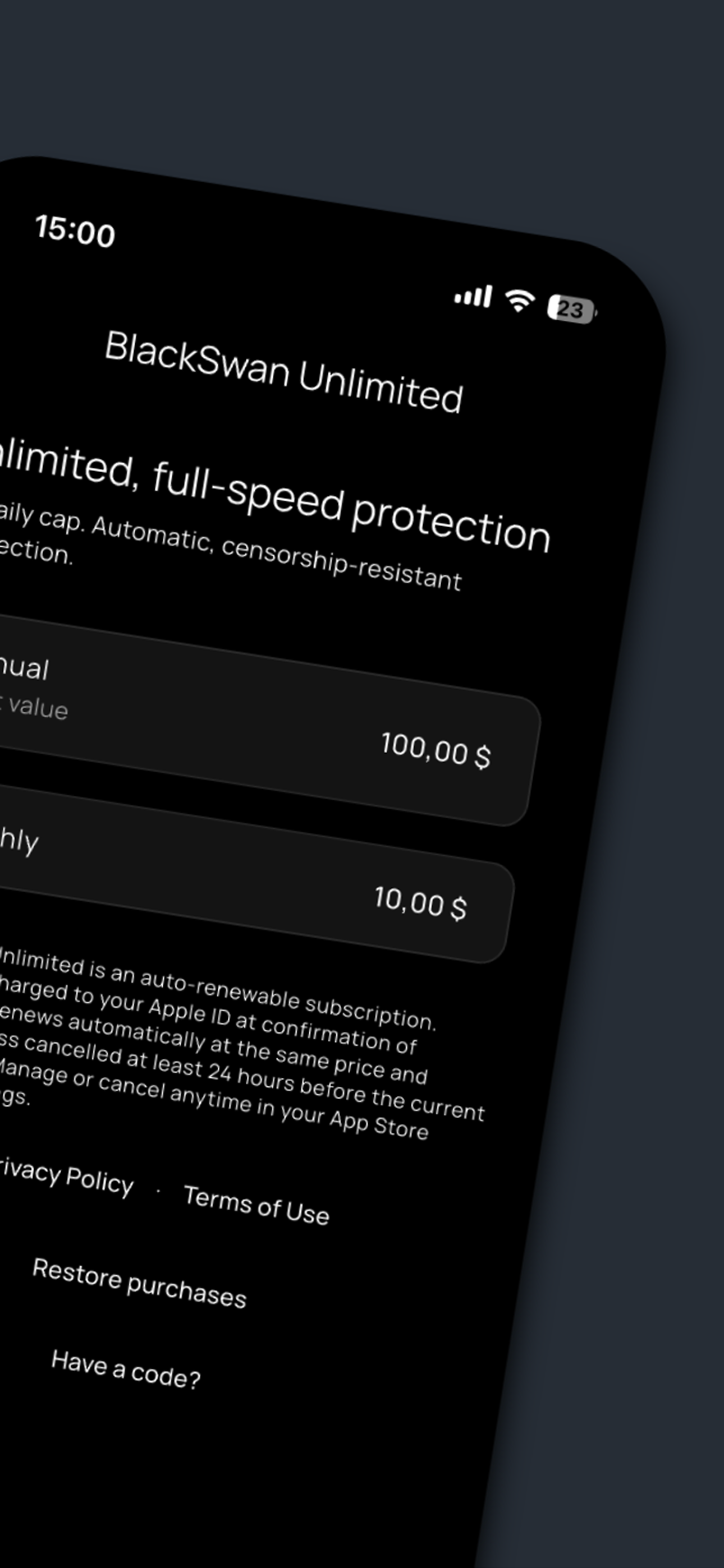 BlackSwan - VPN screenshot 3