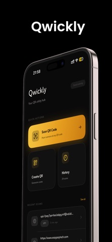 Qwickly: Generate and Scan QR screenshot