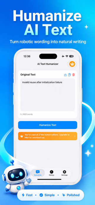 Humanize AI: AI Text Humanizer Screenshot 2 of 5