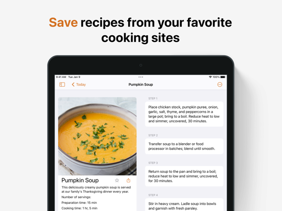 Incipe: your personal cookbook iPad screenshot 2 - Food & Drink app