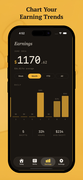 Tip Jar - Shift & Wage Log Screenshot 4 of 6