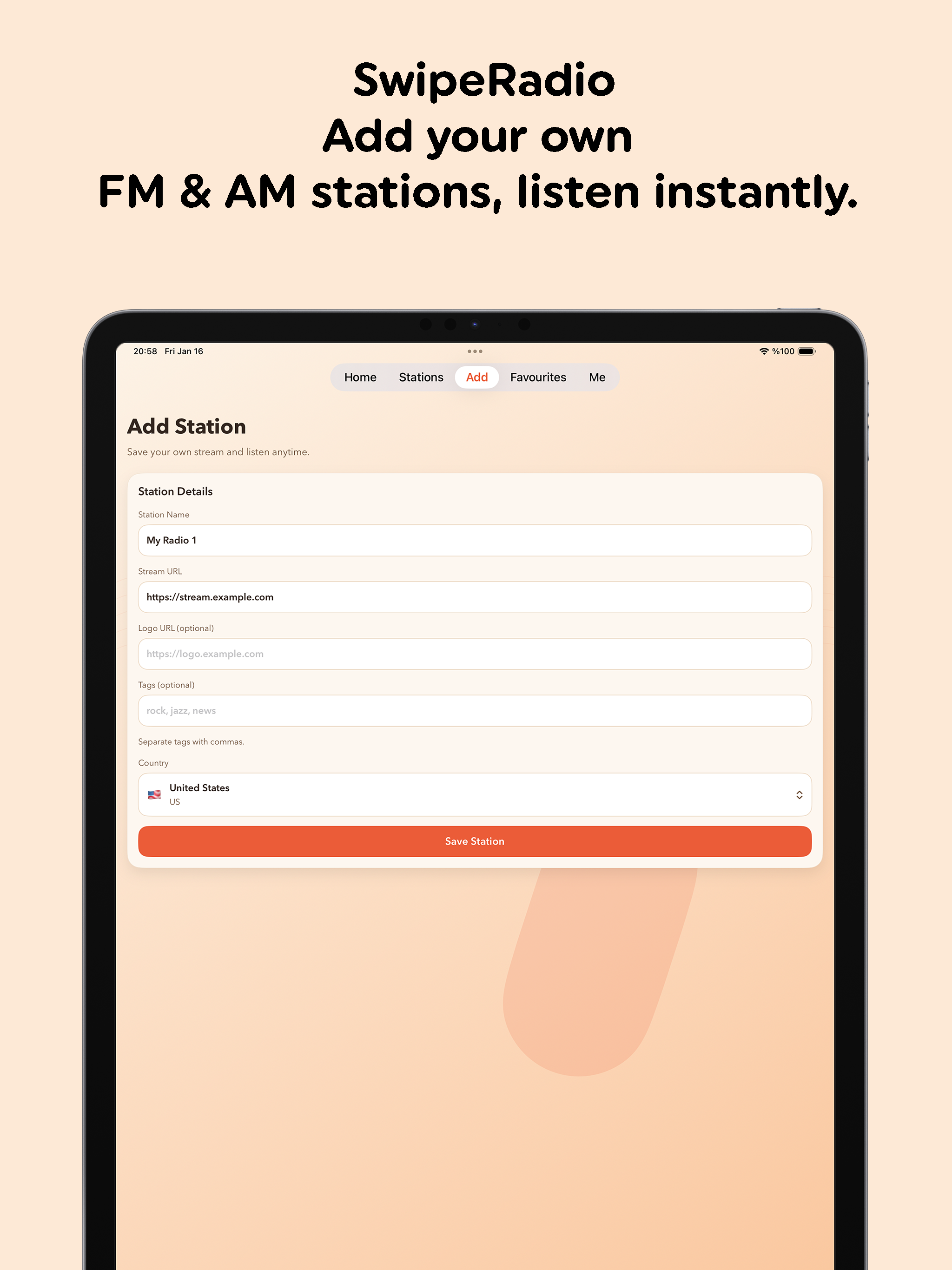 SwipeRadio: FM Radio Tuner screenshot 4