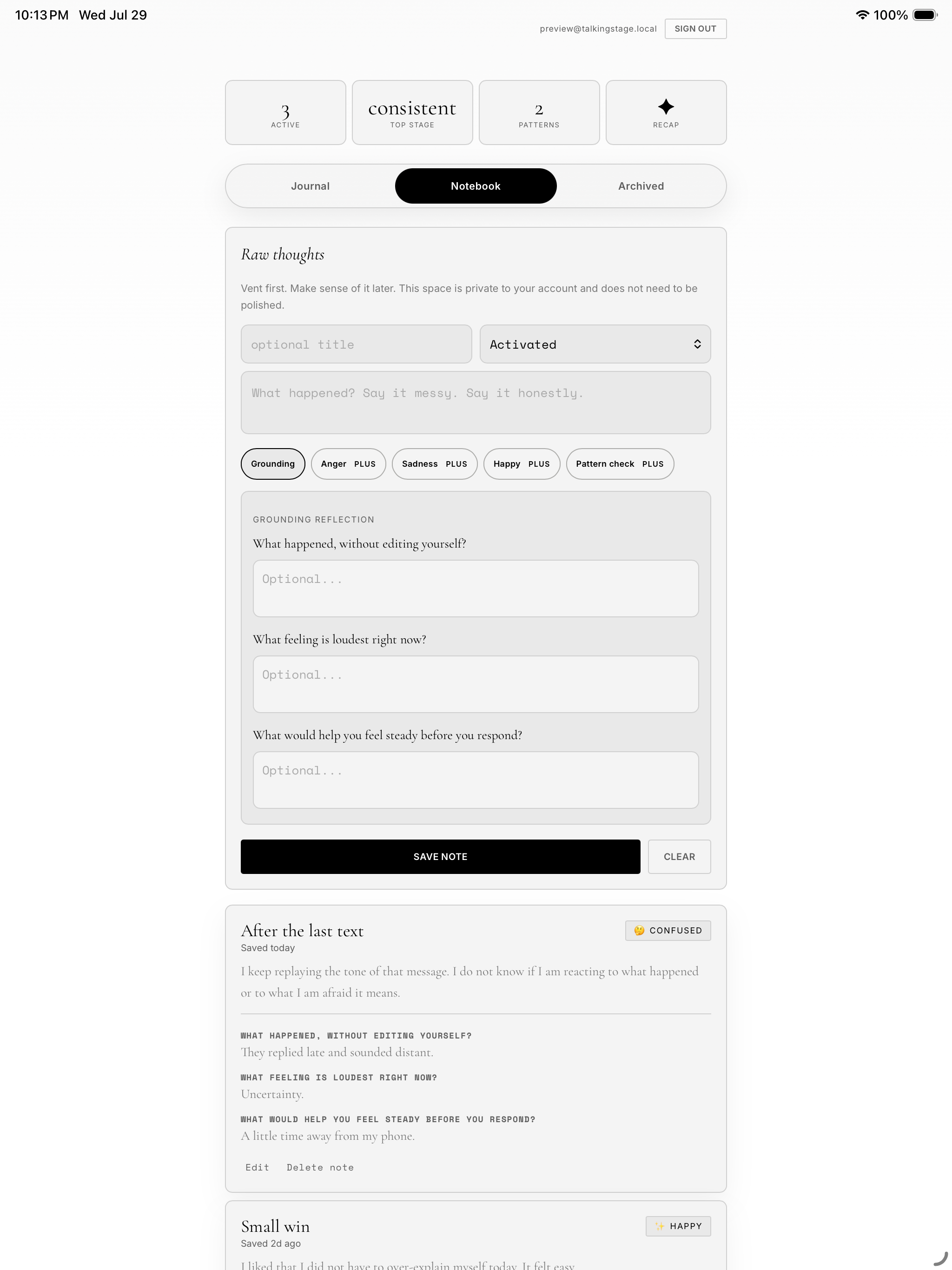 Talking Stage: Private Journal screenshot 12
