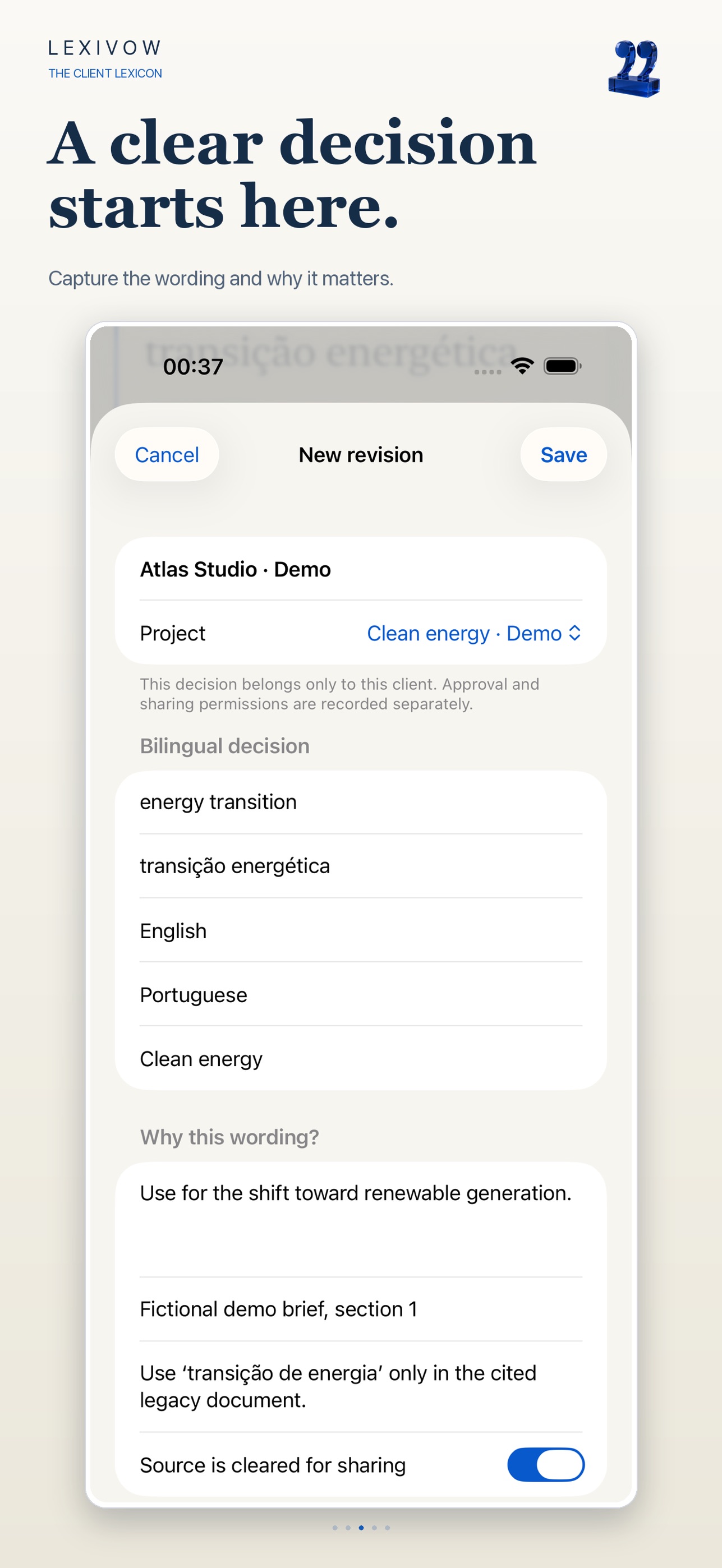 Screenshot 3 of Lexivow: Client Glossary