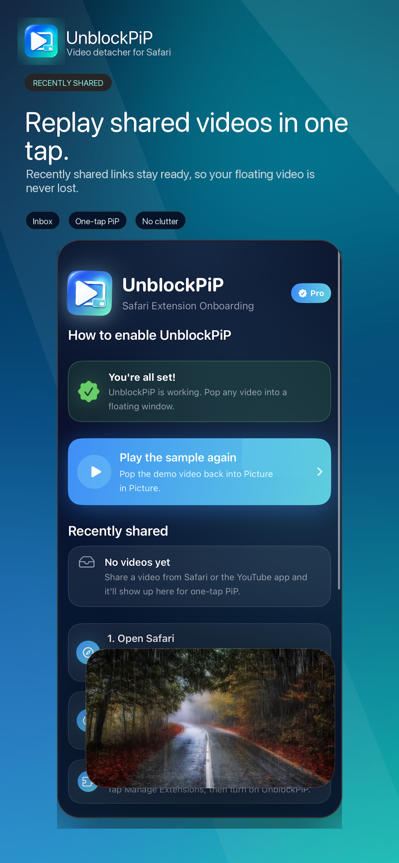 UnblockPiP: Float Video Player screenshot 1