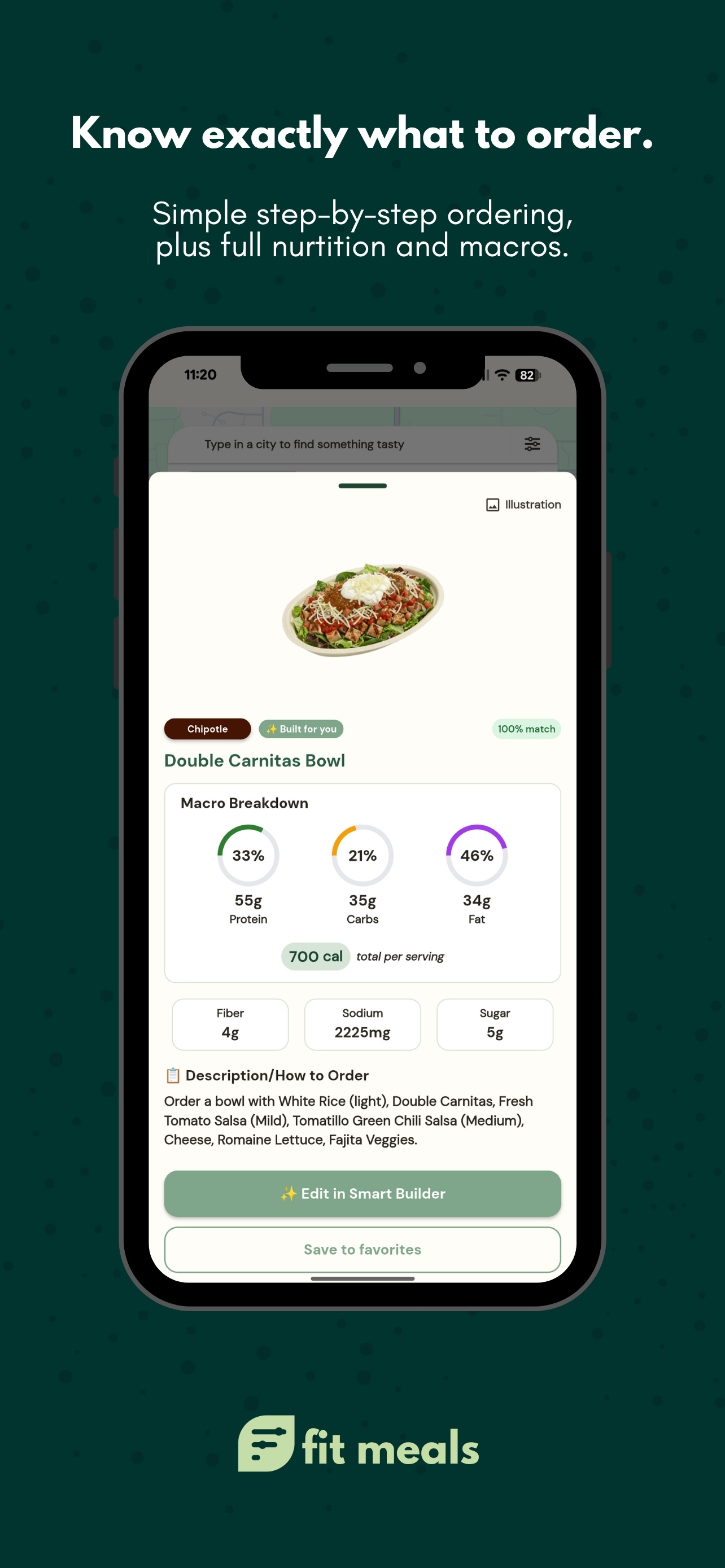 Fit Meals: Restaurant Macros