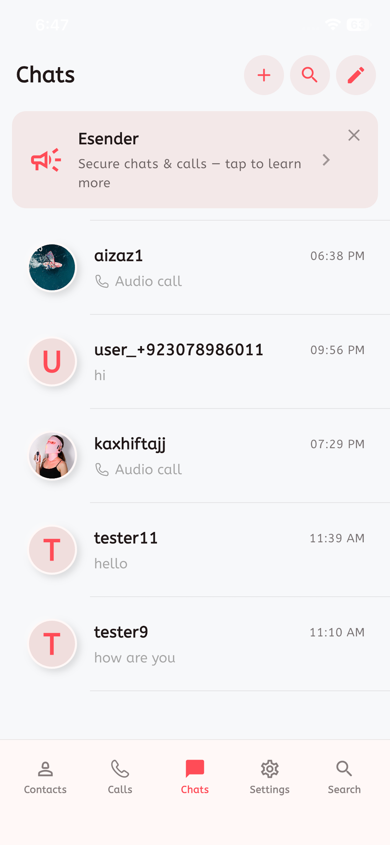 Esender Chat screenshot 7