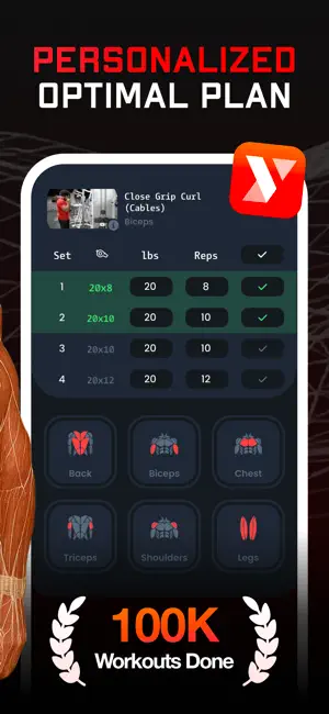Yoke AI Workouts & Gym Tracker screenshot 2
