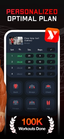 Yoke AI Workouts & Gym Tracker iPhone screenshot