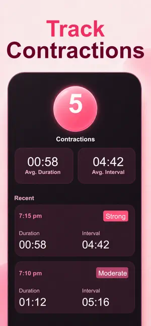 Contraction Tracker & Timer screenshot 3