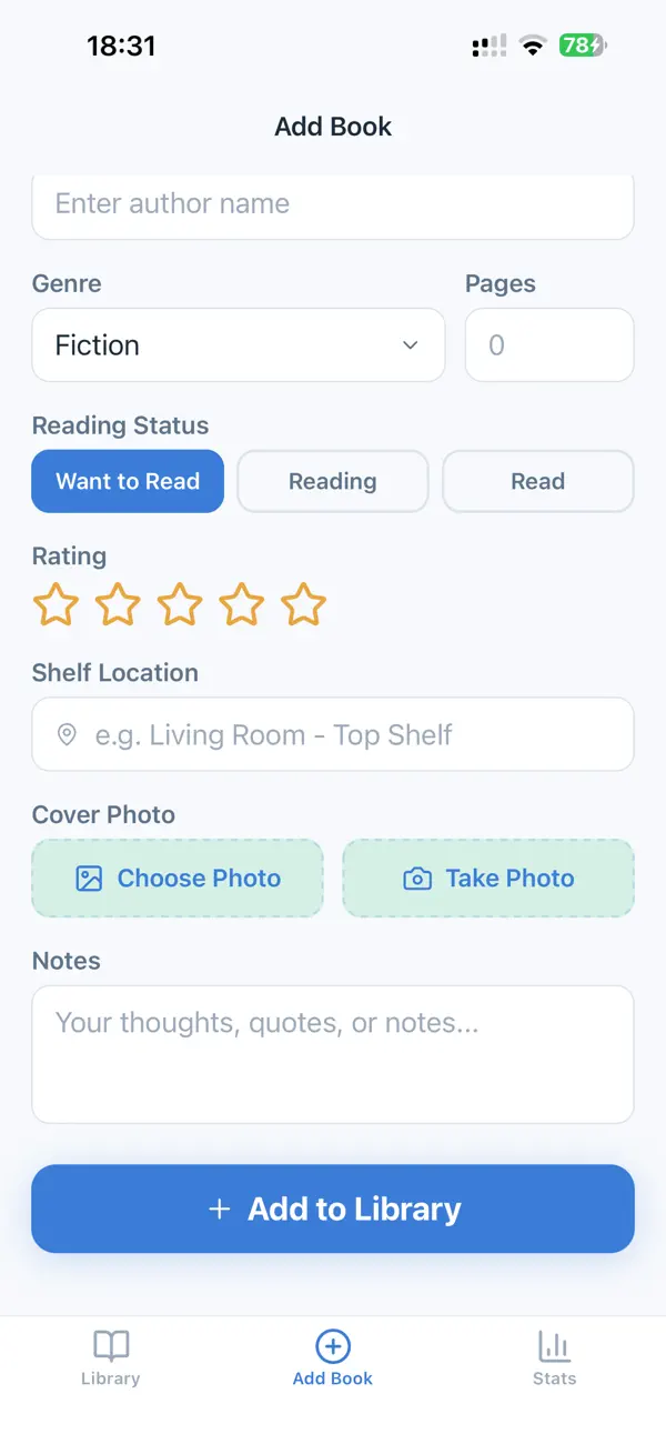#6. Home Library Manager (iOS) Által: Gianfranco Antenucci