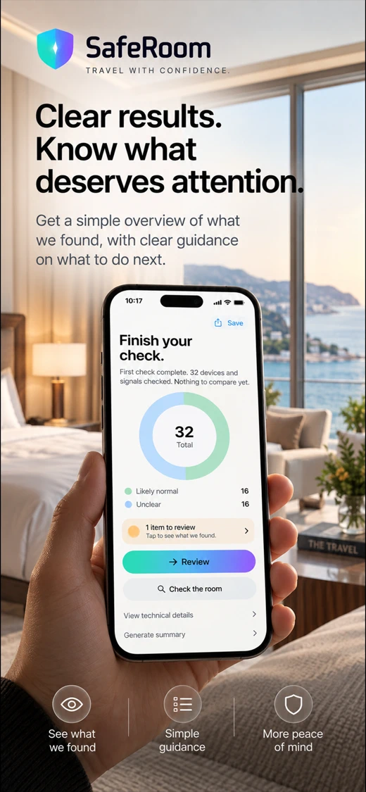 SafeRoom Travel Privacy screenshot 3
