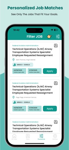 USA Gov FEDERAL jobs Update iPhone screenshot