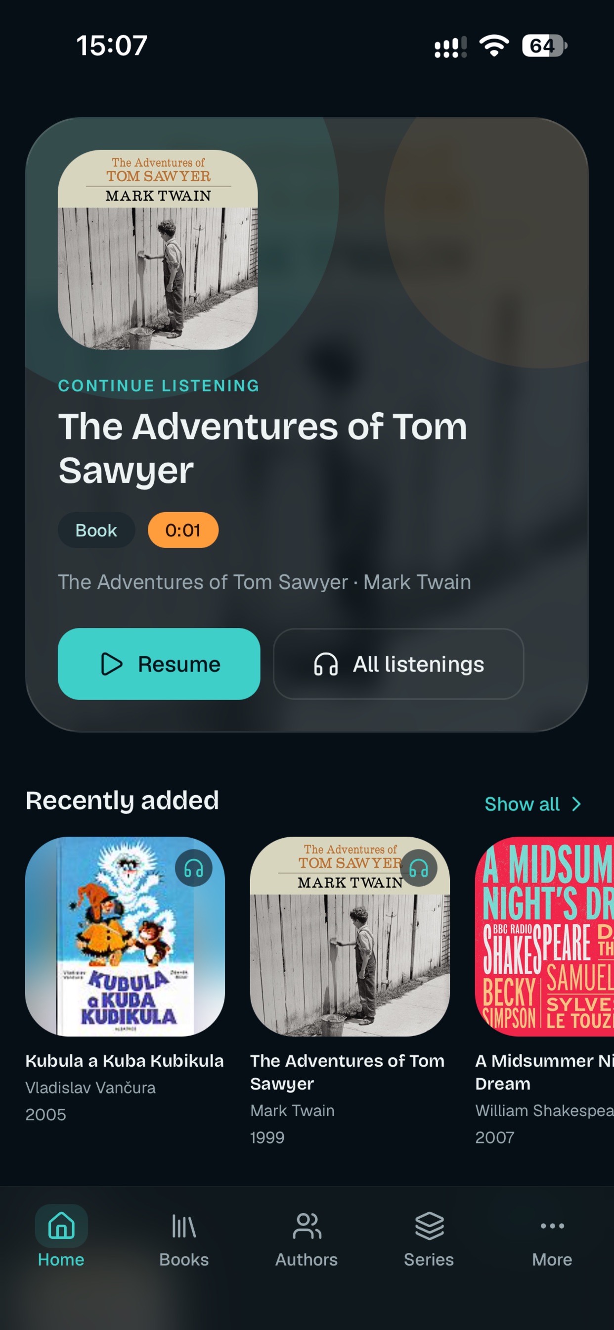 Screenshot 1 of Libriter: Audiobook Player