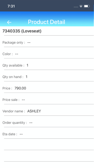 Coral Showroom Tag Scanner Screenshot