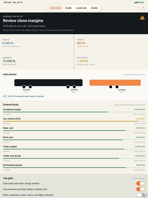 Rigmargin: RV Weight Planner screenshot 2