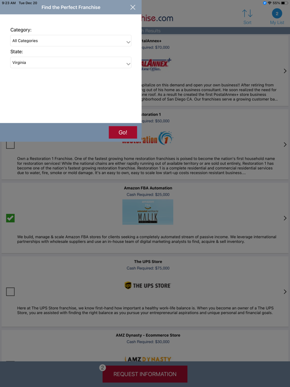 My Franchise iPad screenshot 1 - Business app