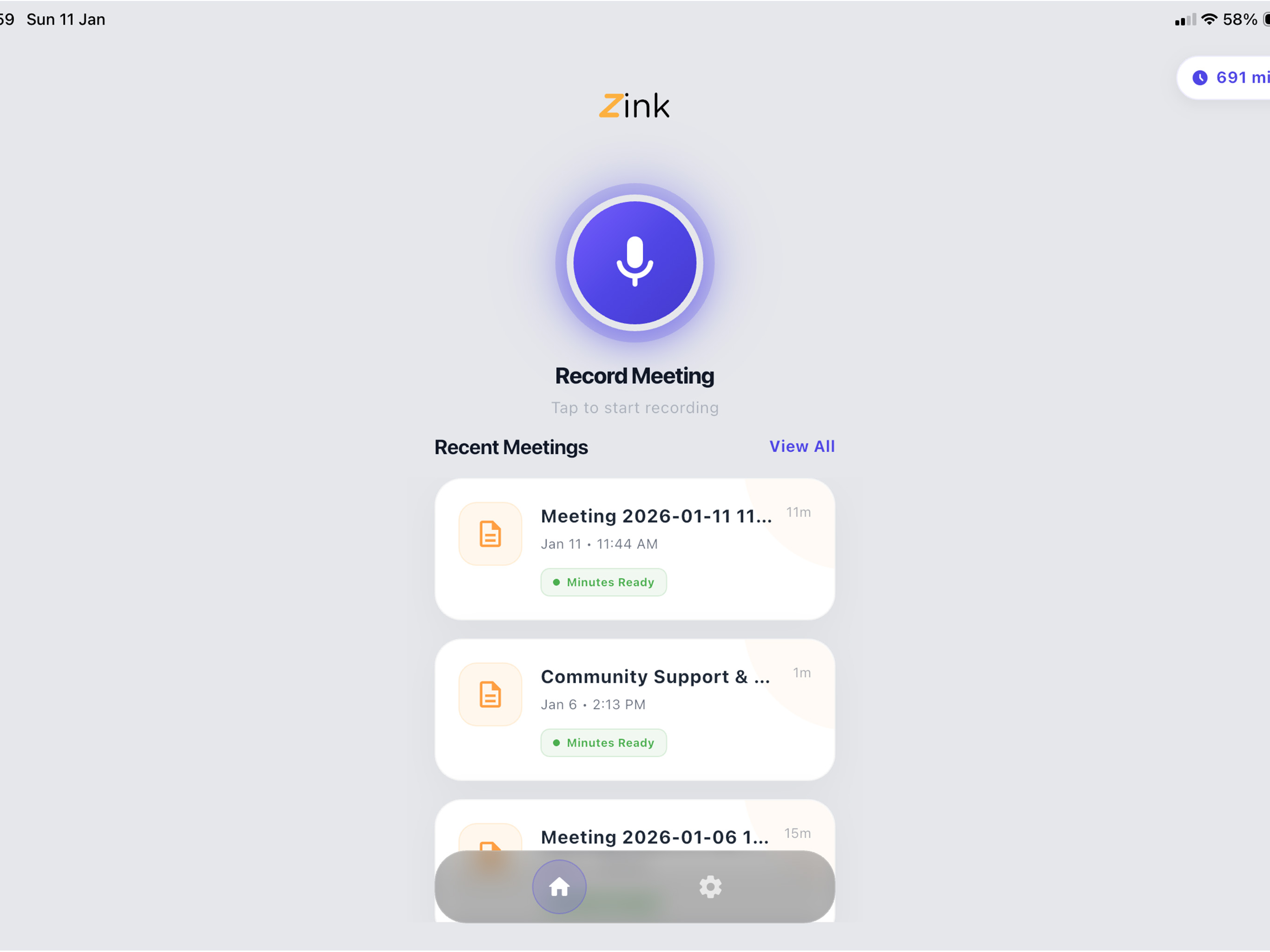 Zink: AI Minutes & Lectures