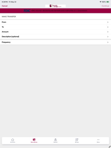 Security Savings Monmouth iPad screenshot