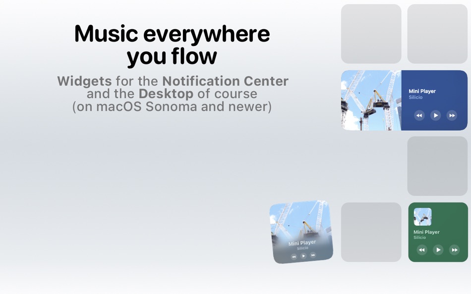 #2. Silicio Mini Player + Widgets (macOS) 由: Jan Bolz