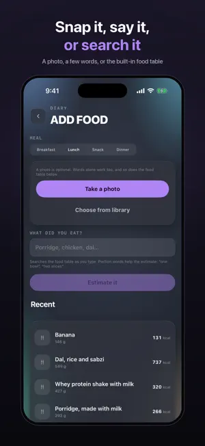 KcalOS: Calorie tracker screenshot 2