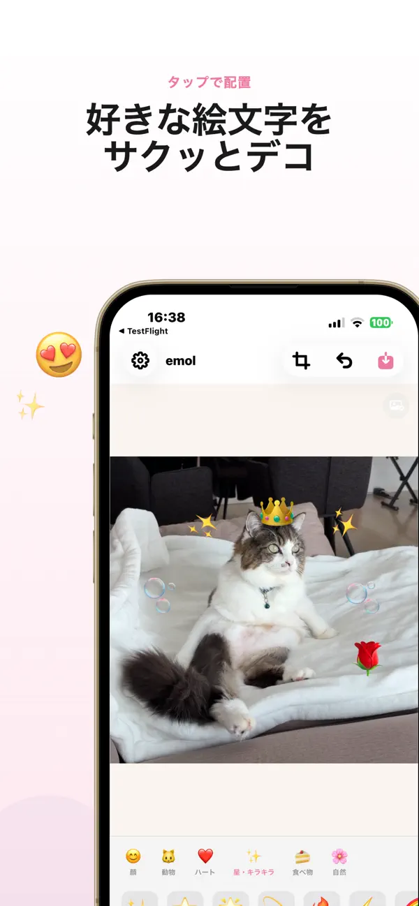 Screenshot #2 pour emol - Deco Emoji Photo
